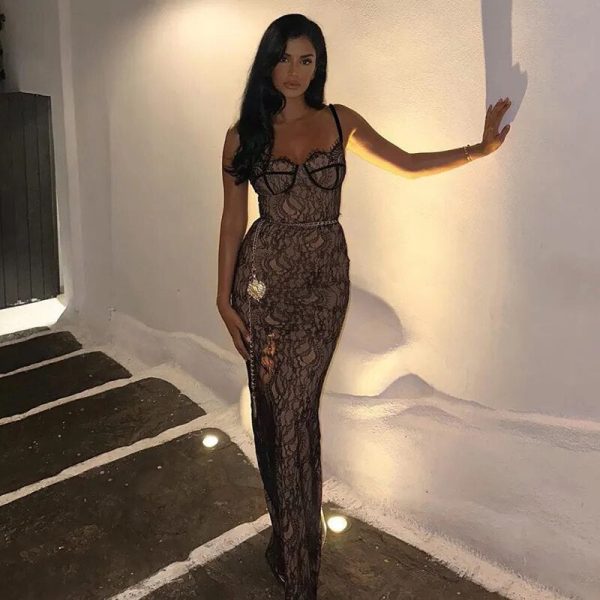 Lace Layered Maxi Dress