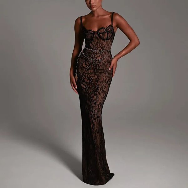 Lace Layered Maxi Dress