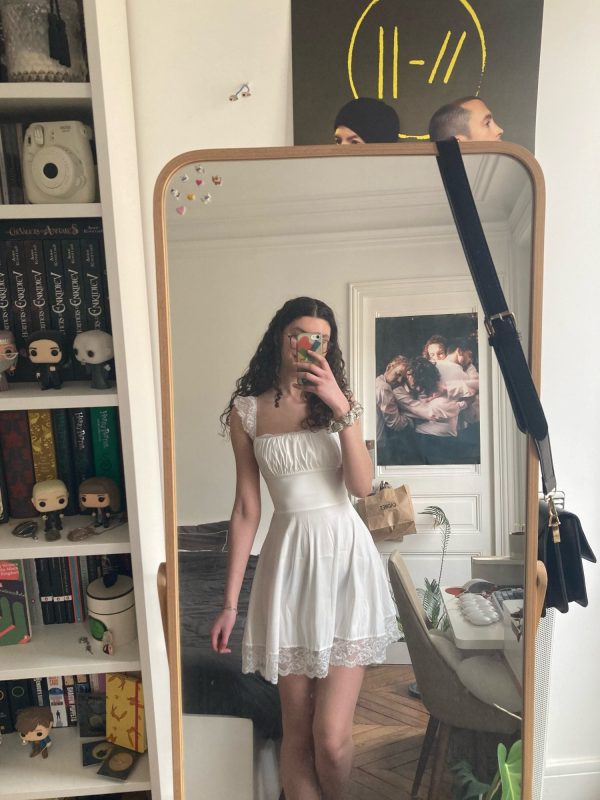 Lace Strap Sleeveless Loose Mini Dresses Lace Strap Sleeveless Loose Mini Dresses