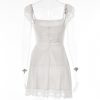 Lace Strap Sleeveless Loose Mini Dresses Lace Strap Sleeveless Loose Mini Dresses