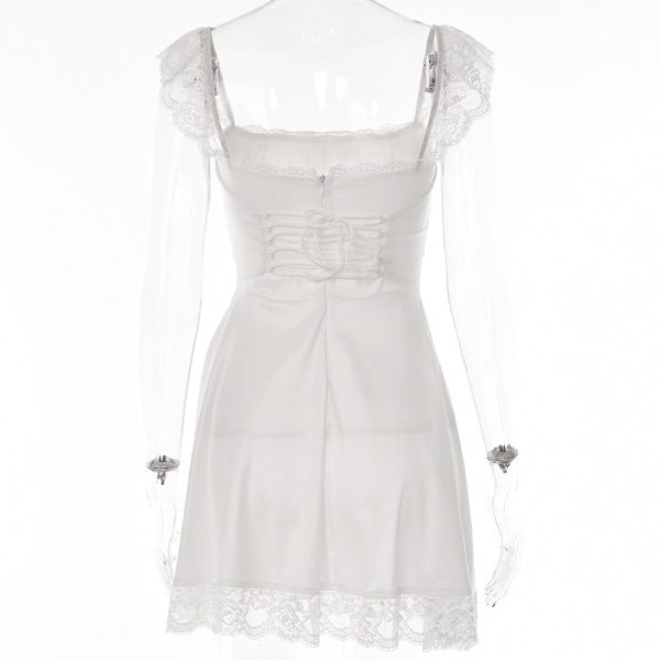 Lace Strap Sleeveless Loose Mini Dresses Lace Strap Sleeveless Loose Mini Dresses