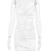 Lace Trim Satin Slip Mini Dress With Corset
