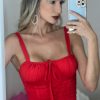 Lace Up Corset Sleeveless Midi Dresses Lace Up Corset Sleeveless Midi Dresses