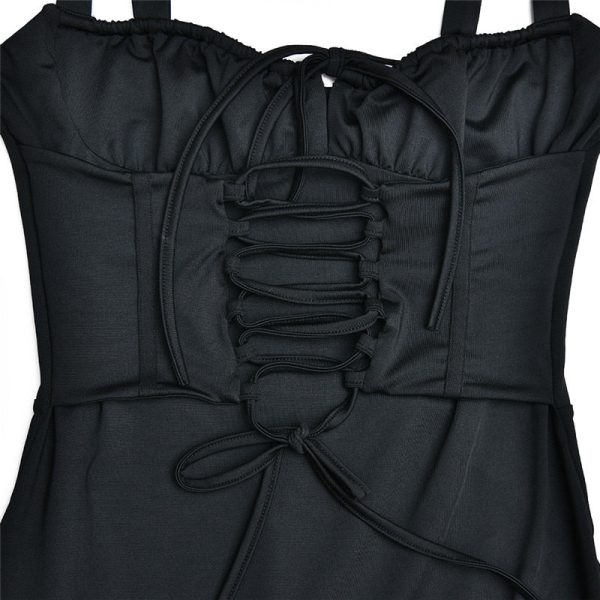 Lace Up Corset Sleeveless Midi Dresses Lace Up Corset Sleeveless Midi Dresses