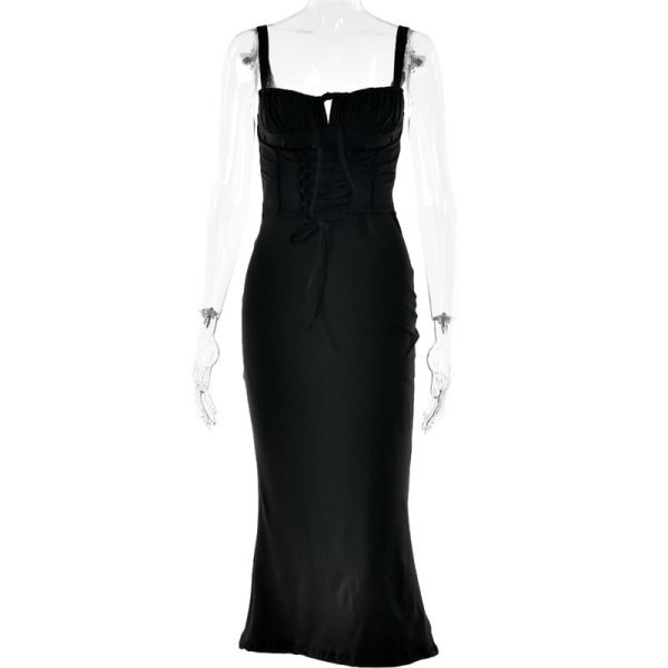 Lace Up Corset Sleeveless Midi Dresses Lace Up Corset Sleeveless Midi Dresses
