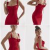 Lace Up Corset Sleeveless Midi Dresses Lace Up Corset Sleeveless Midi Dresses