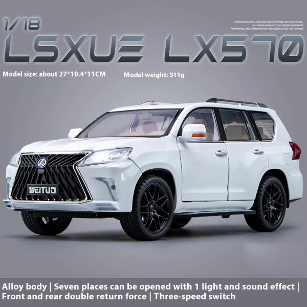 Large 1:18 Lexus LX570 Off-road SUV Metal Alloy Diecast Car Large 1:18 Lexus LX570 Off-road SUV Metal Alloy Diecast Car