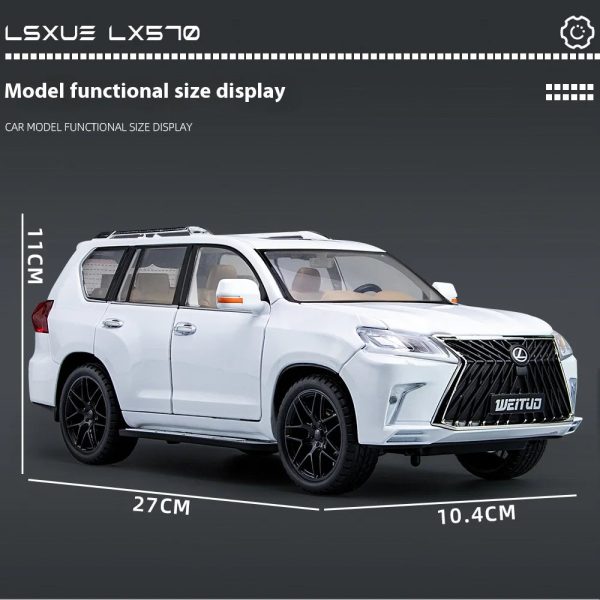 Large 1:18 Lexus LX570 Off-road SUV Metal Alloy Diecast Car Large 1:18 Lexus LX570 Off-road SUV Metal Alloy Diecast Car
