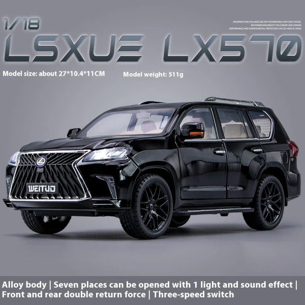 Large 1:18 Lexus LX570 Off-road SUV Metal Alloy Diecast Car Large 1:18 Lexus LX570 Off-road SUV Metal Alloy Diecast Car