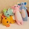 Large Pink Axolotl Plush Toy Soft Stuffed Salamander Pillow for Kids
