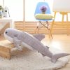Large Soft Shark Plush Toy - Adorable Blue Whale Pillow for Kids