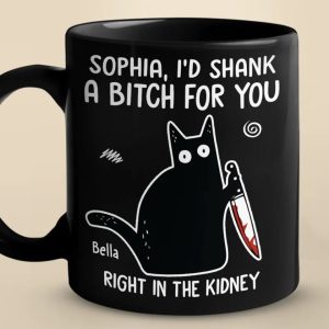 Laughter Here, Together Always - Friend Personalized Custom Black Mug - Christmas Gift For Best Friends, Sisters, Family Members, Coworkers