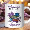 Lavender Antisocial Book Club Personalized Mug, Custom Gift with Name For Book Lovers Lavender Antisocial Book Club Personalized Mug, Custom Gift with Name For Book Lovers