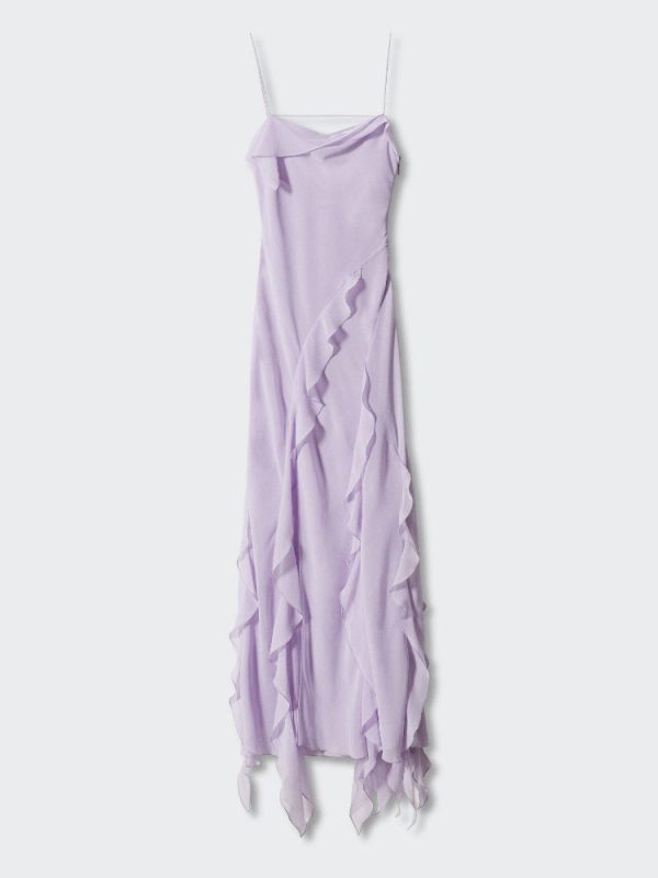 Layered Ruffle Side Slit Backless Maxi Dress Layered Ruffle Side Slit Backless Maxi Dress
