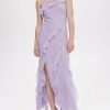 Layered Ruffle Side Slit Backless Maxi Dress Layered Ruffle Side Slit Backless Maxi Dress