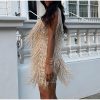 Layered Sequin Fringe Mini Dress Layered Sequin Fringe Mini Dress