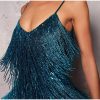 Layered Sequin Fringe Mini Dress Layered Sequin Fringe Mini Dress