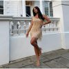 Layered Sequin Fringe Mini Dress Layered Sequin Fringe Mini Dress