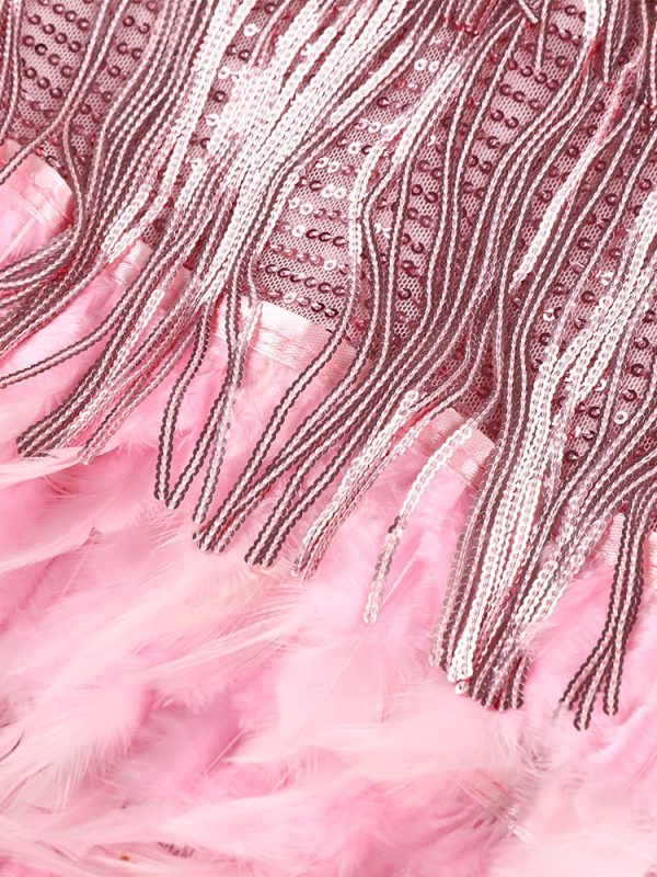 Layered Sequin Fringe Mini Dress Layered Sequin Fringe Mini Dress