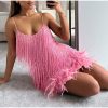 Layered Sequin Fringe Mini Dress Layered Sequin Fringe Mini Dress