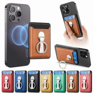 Leather Magsafe Phone Wallet Holder