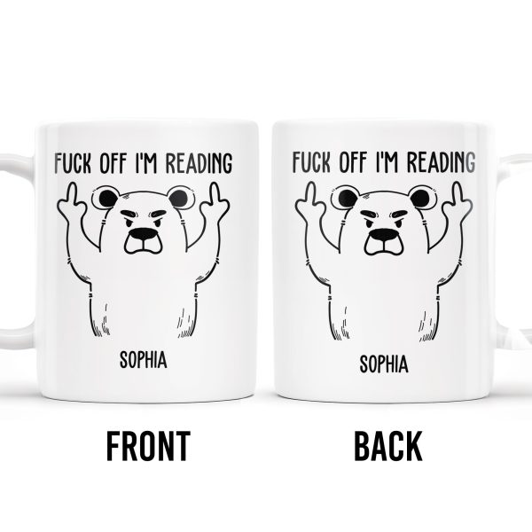 Leave Me Alone I'm Reading Angry Bear Design - Personalized Custom Coffee Mug - COL086_MG Leave Me Alone I'm Reading Angry Bear Design - Personalized Custom Coffee Mug - COL086_MG