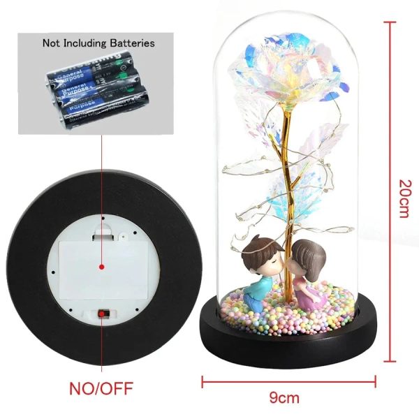 LED Enchanted Galaxy Rose in Glass Dome with Fairy Lights for Valentine’s Day and Christmas LED Enchanted Galaxy Rose in Glass Dome with Fairy Lights for Valentine’s Day and Christmas