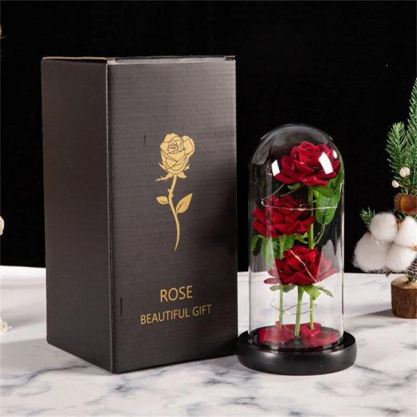LED Galaxy Rose Night Light Artificial Flower Decor LED Galaxy Rose Night Light Artificial Flower Decor