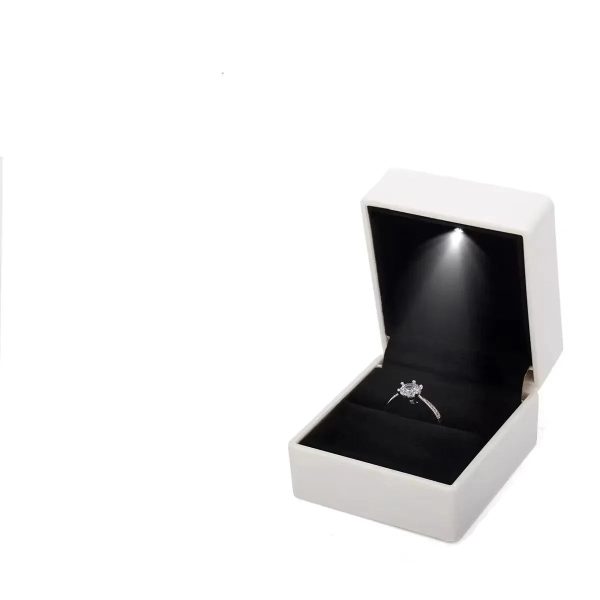 LED Light Ring Box Luxury Jewelry Case for Proposal