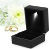 LED Light Ring Box Luxury Jewelry Case for Proposal