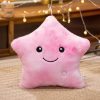 LED Light Star Plush Toy Soft Stuffed Star Pillow for Kids