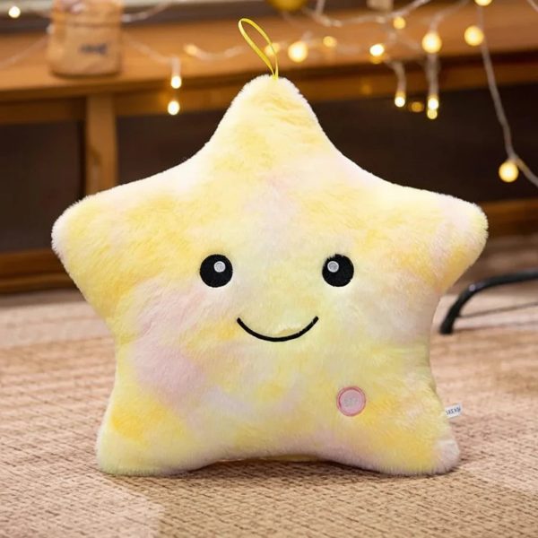 LED Star Plush Toy Soft Stuffed Star Pillow for Kids and Home Decor