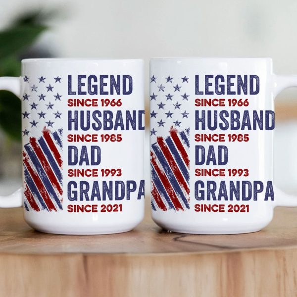 Legend, Husband, Dad And Grandpa - Personalized Mug Legend, Husband, Dad And Grandpa - Personalized Mug