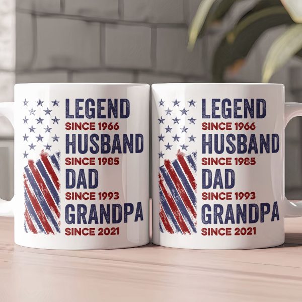 Legend, Husband, Dad And Grandpa - Personalized Mug Legend, Husband, Dad And Grandpa - Personalized Mug
