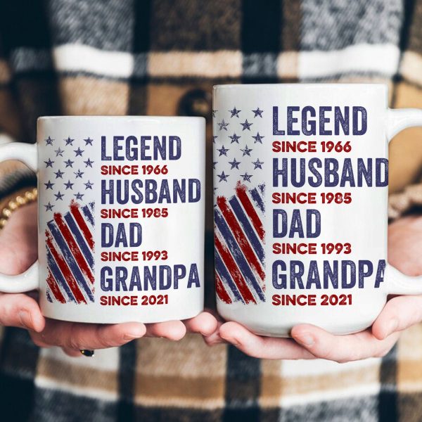 Legend, Husband, Dad And Grandpa - Personalized Mug Legend, Husband, Dad And Grandpa - Personalized Mug
