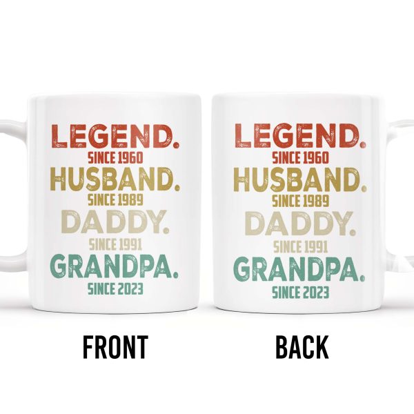 Legend Husband Daddy Grandpa Tribute Mug - Personalized Custom Coffee Mug - DAD027_MG Legend Husband Daddy Grandpa Tribute Mug - Personalized Custom Coffee Mug - DAD027_MG
