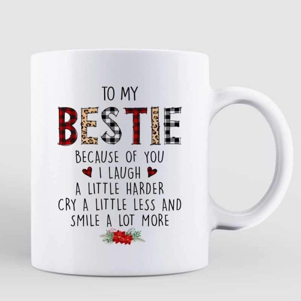Leopard Checkered Christmas Fashion Besties Personalized Mug Leopard Checkered Christmas Fashion Besties Personalized Mug
