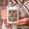 Leopard Mama Floral Mug, Retro Wildflowers Gift for Mothers Leopard Mama Floral Mug, Retro Wildflowers Gift for Mothers