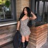 Leopard Print V-Neck Slip Mini Dress
