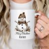 Leopard Snowman Personalized Mug, Christmas Gift With Custom Name Leopard Snowman Personalized Mug, Christmas Gift With Custom Name