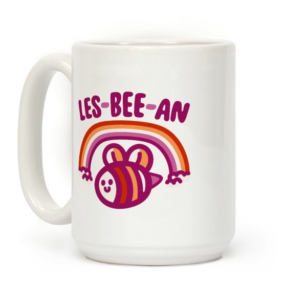 Lesbeean Lesbian Pride Bee Parody Coffee Mug Lesbeean Lesbian Pride Bee Parody Coffee Mug