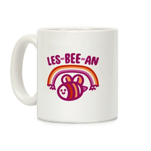 Lesbeean Lesbian Pride Bee Parody Coffee Mug Lesbeean Lesbian Pride Bee Parody Coffee Mug