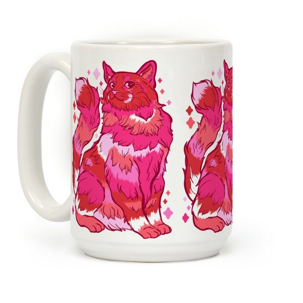 Lesbian Pride Cat Coffee Mug Lesbian Pride Cat Coffee Mug