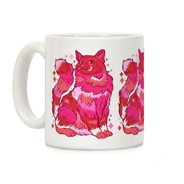 Lesbian Pride Cat Coffee Mug Lesbian Pride Cat Coffee Mug