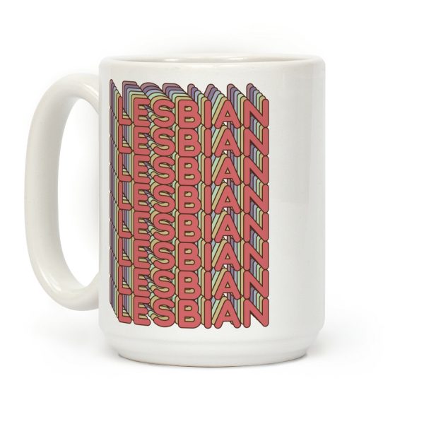 Lesbian Retro Rainbow Coffee Mug Lesbian Retro Rainbow Coffee Mug