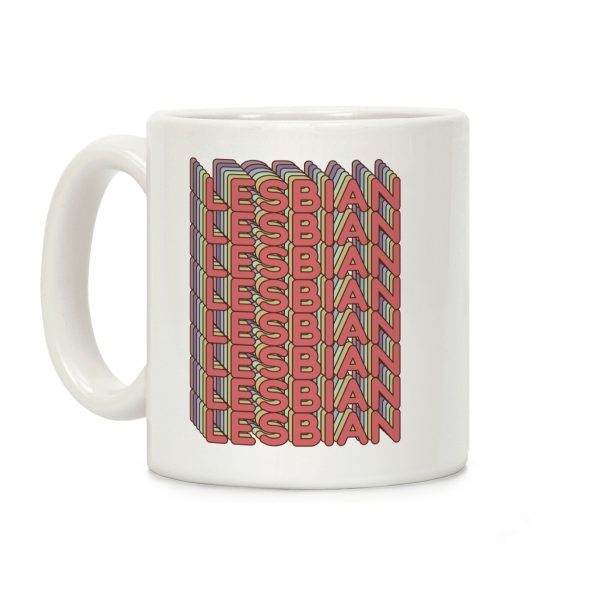 Lesbian Retro Rainbow Coffee Mug Lesbian Retro Rainbow Coffee Mug