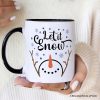 Let It Snow Snowman Personalized Mug, Snowflakes Minimalist Gift with Custom Name Let It Snow Snowman Personalized Mug, Snowflakes Minimalist Gift with Custom Name