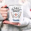 Let It Snow Snowman Personalized Mug, Snowflakes Minimalist Gift with Custom Name Let It Snow Snowman Personalized Mug, Snowflakes Minimalist Gift with Custom Name