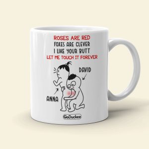 Let Me Touch It Forever - Personalized White Mug - Gift For Couple
