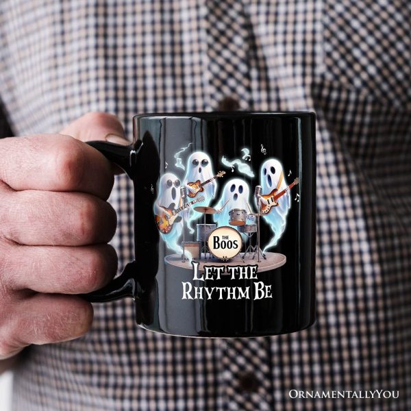 Let the Rhythm Be Ghost Band Personalized Mug, Whimsical Rock Music Gift with Custom Name Let the Rhythm Be Ghost Band Personalized Mug, Whimsical Rock Music Gift with Custom Name